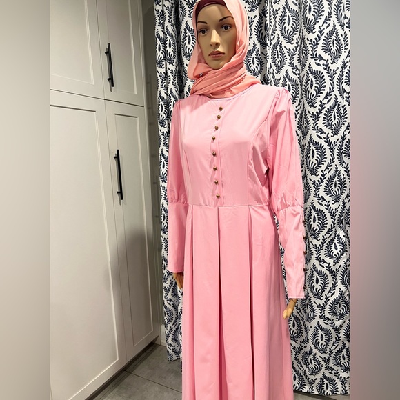 Vintage Casual Pink,Blue and Burgundy maxi floor length dresses- S,M,L and XL - Picture 8 of 10